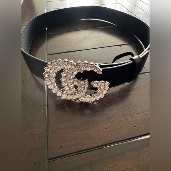 Gucci Belt with Silver Crystal Buckle - Picture 1 of 4